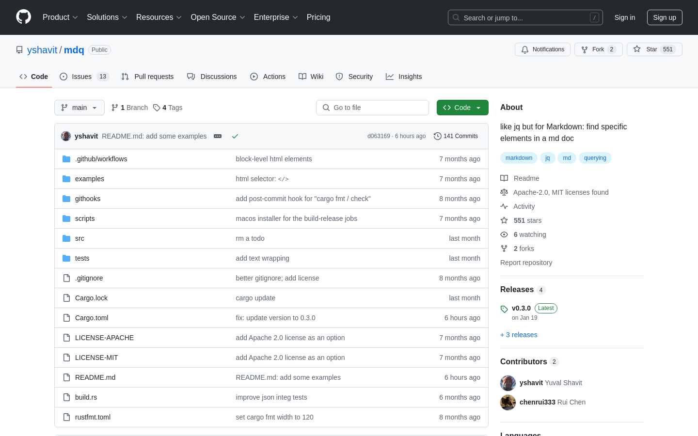 Show HN: Jq-Like Tool for Markdown - Project Screenshot