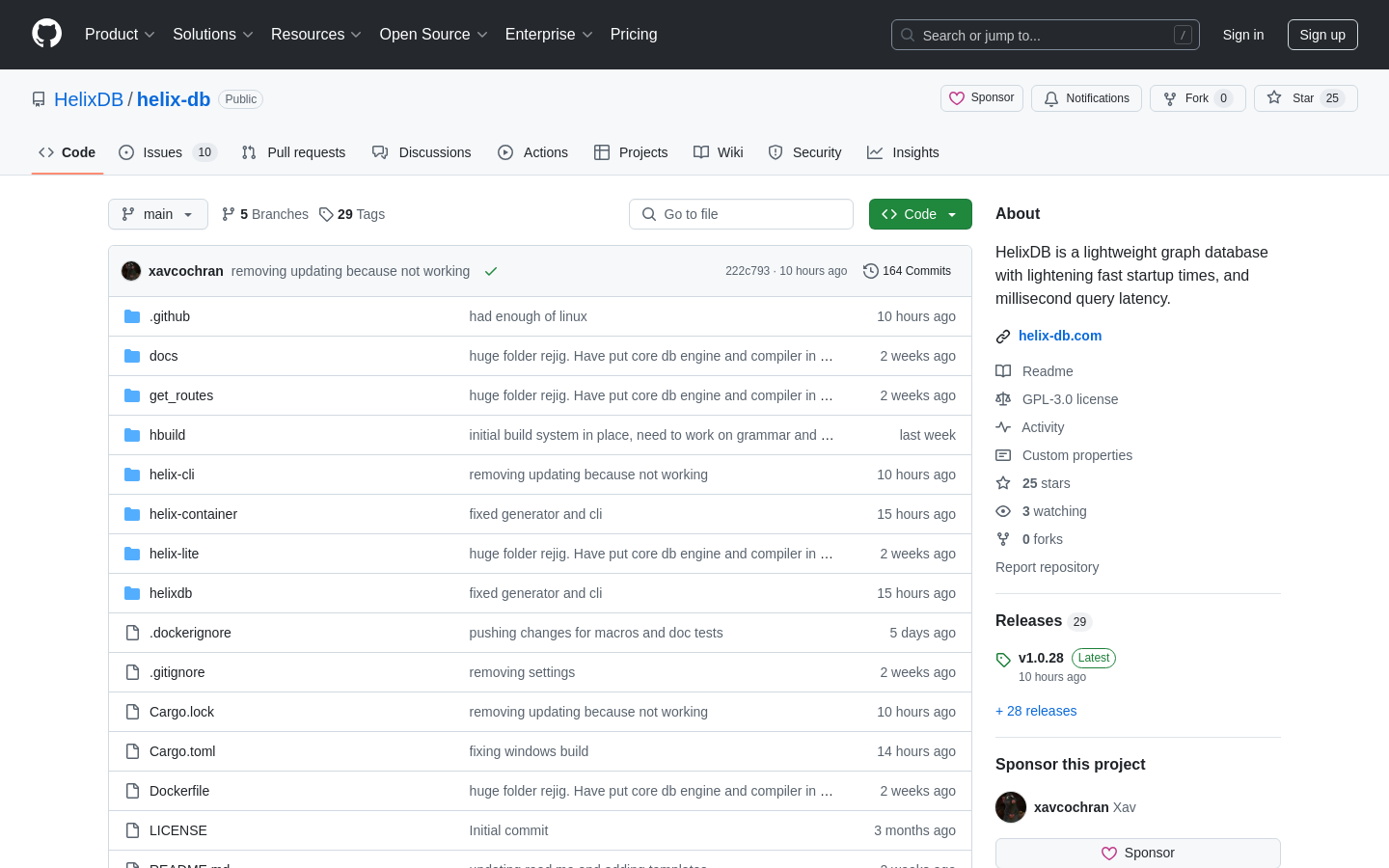 Show HN: HelixDB, Open-Source Hybrid Graph-Vector Database - Project Screenshot