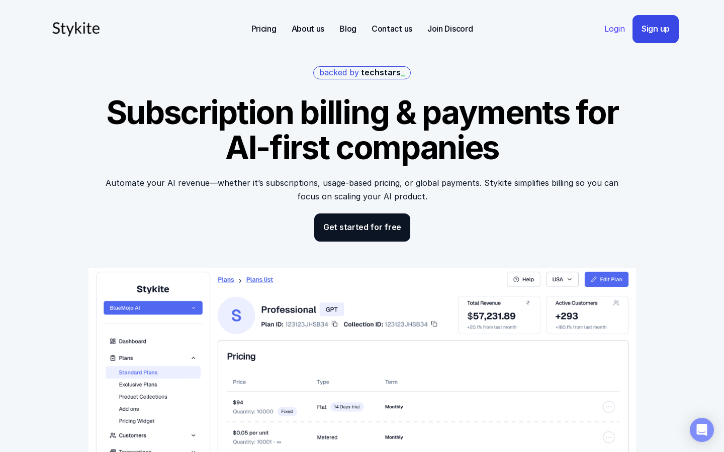 Show HN: Subscription Billing and Payments for AI - Project Screenshot