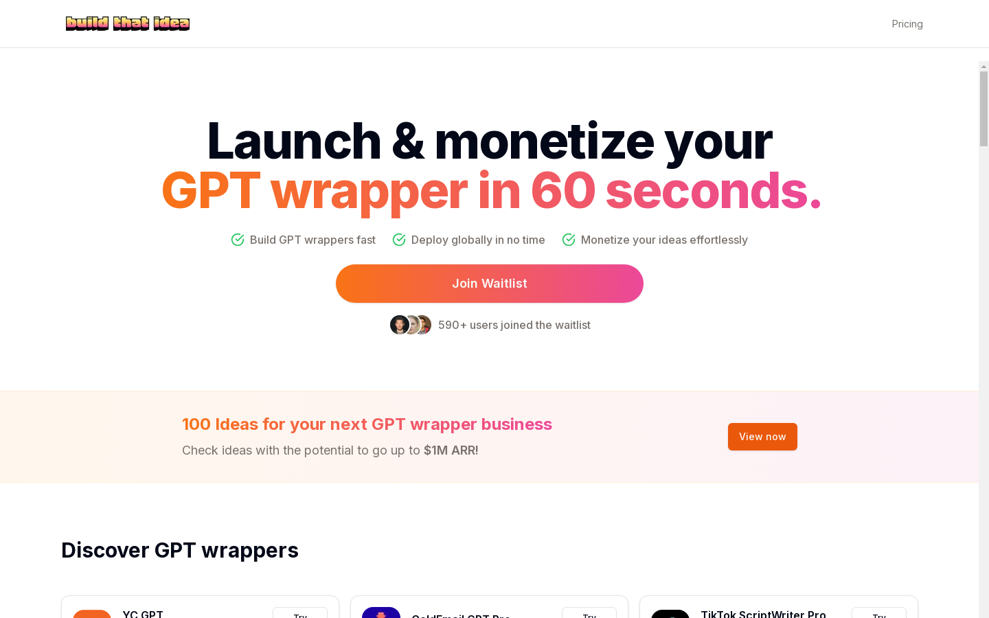 Show HN: I built a platform that lets anyone create custom GPTs in 60 seconds - Project Screenshot