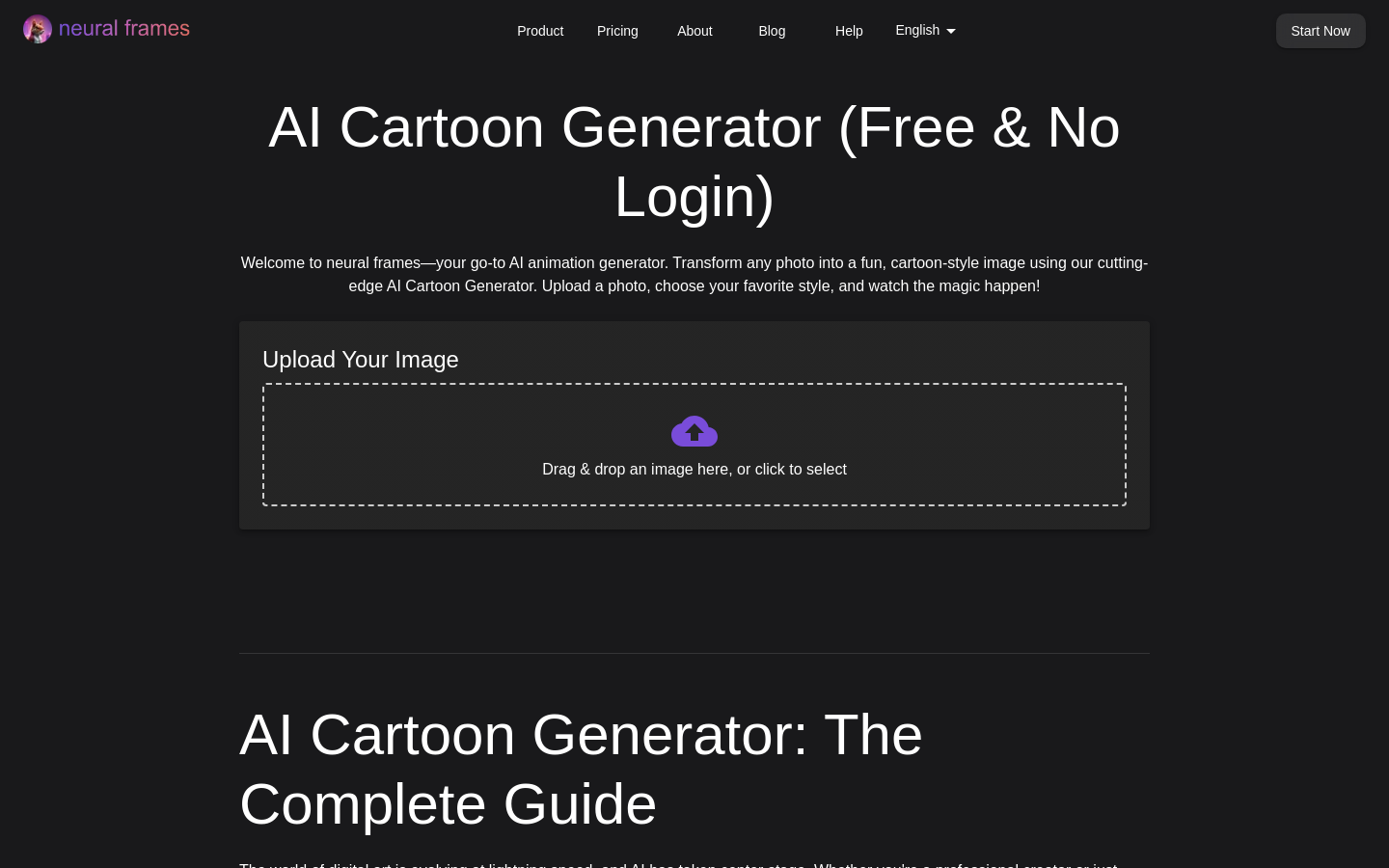 Show HN: AI Cartoon Generator - Project Screenshot
