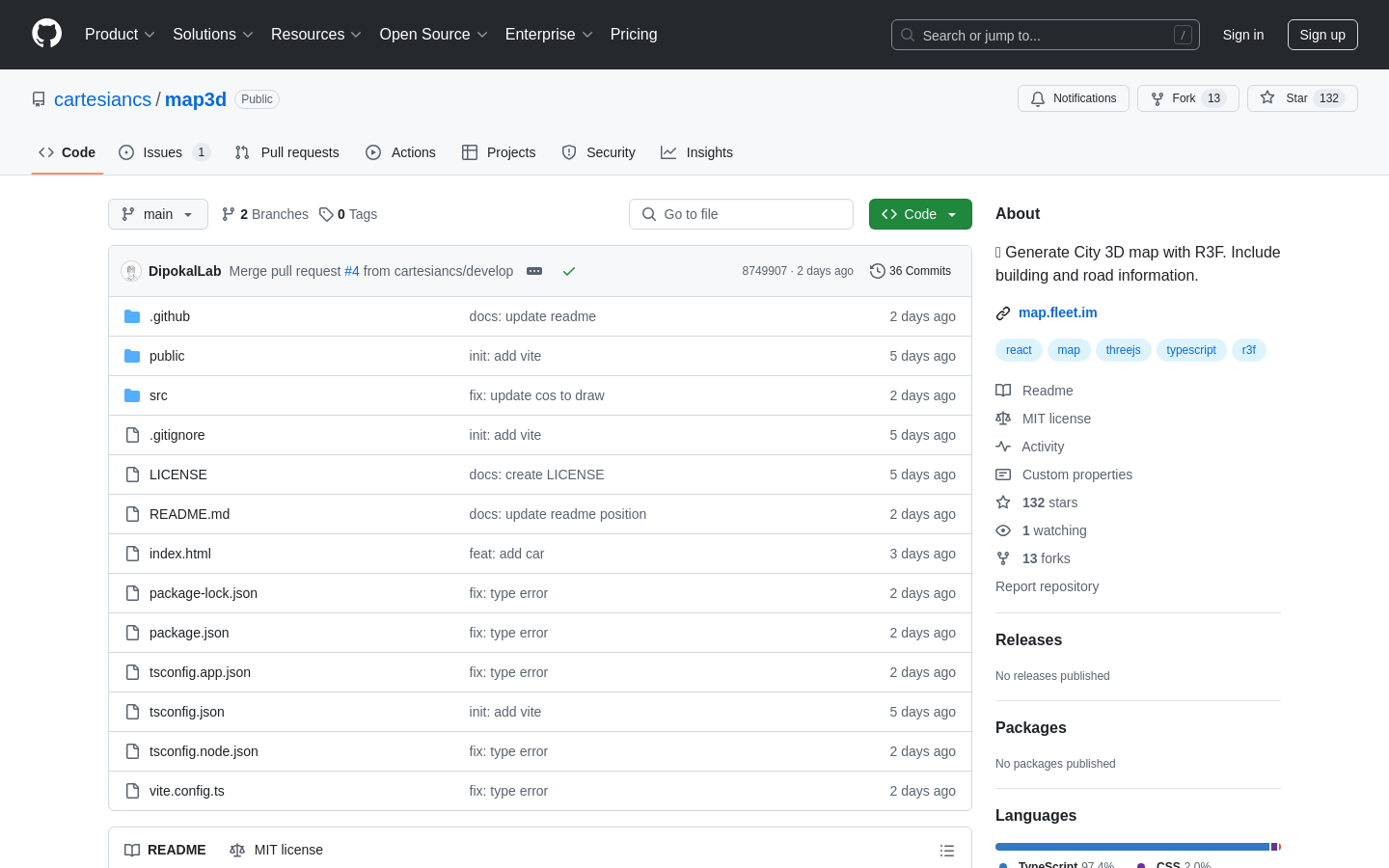 Show HN: An open-source 3D map generator - Project Screenshot