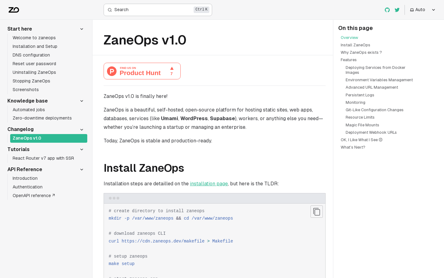 Show HN: ZaneOps, a self-hosted alternative to Vercel, Heroku and Render - Project Screenshot