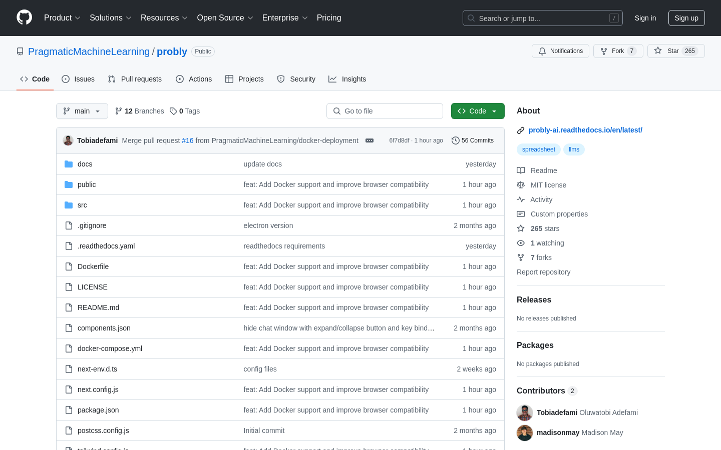 Show HN: Probly – Spreadsheets, Python, and AI in the browser - Project Screenshot