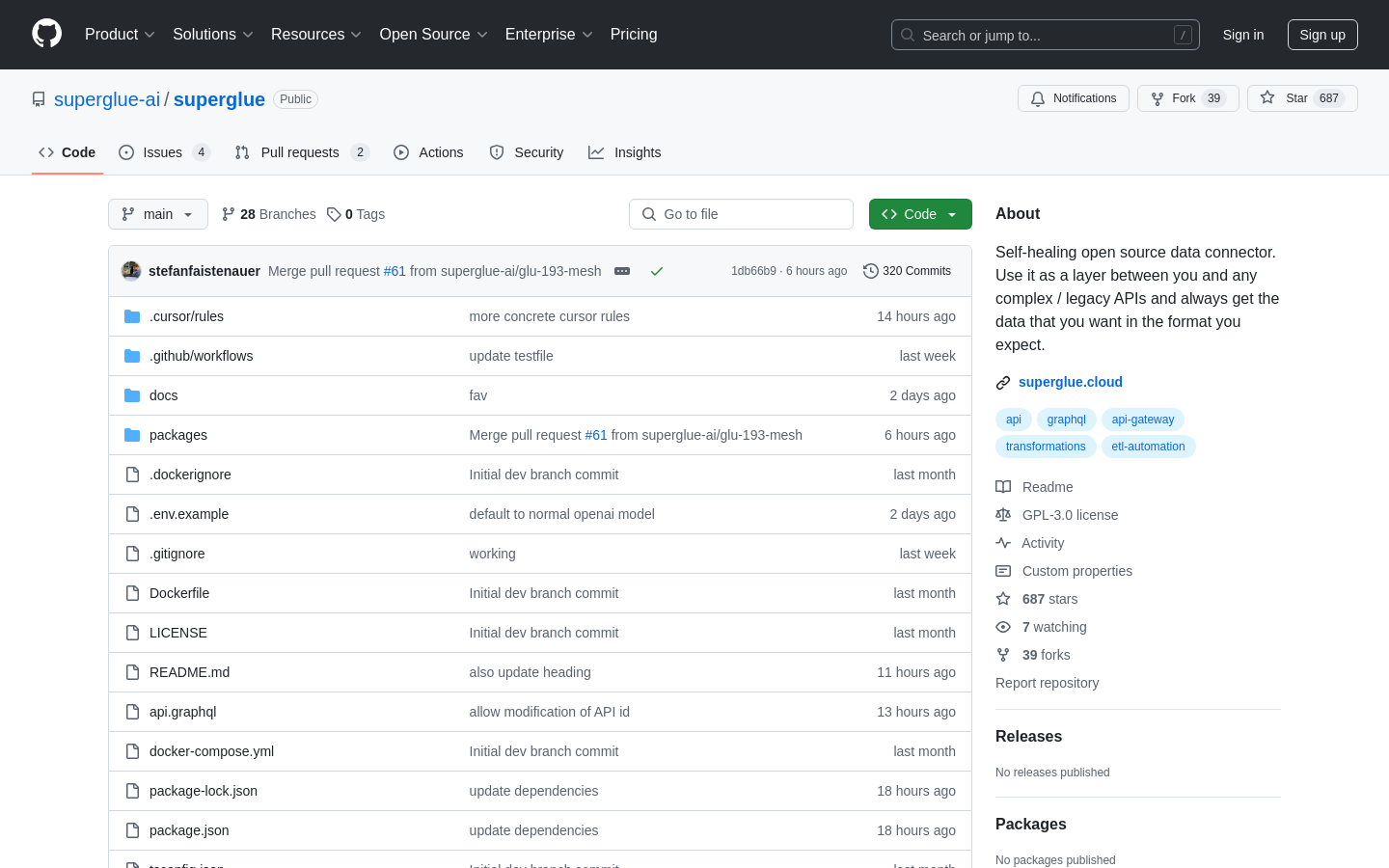 Show HN: Superglue – open source API connector that writes its own code - Project Screenshot
