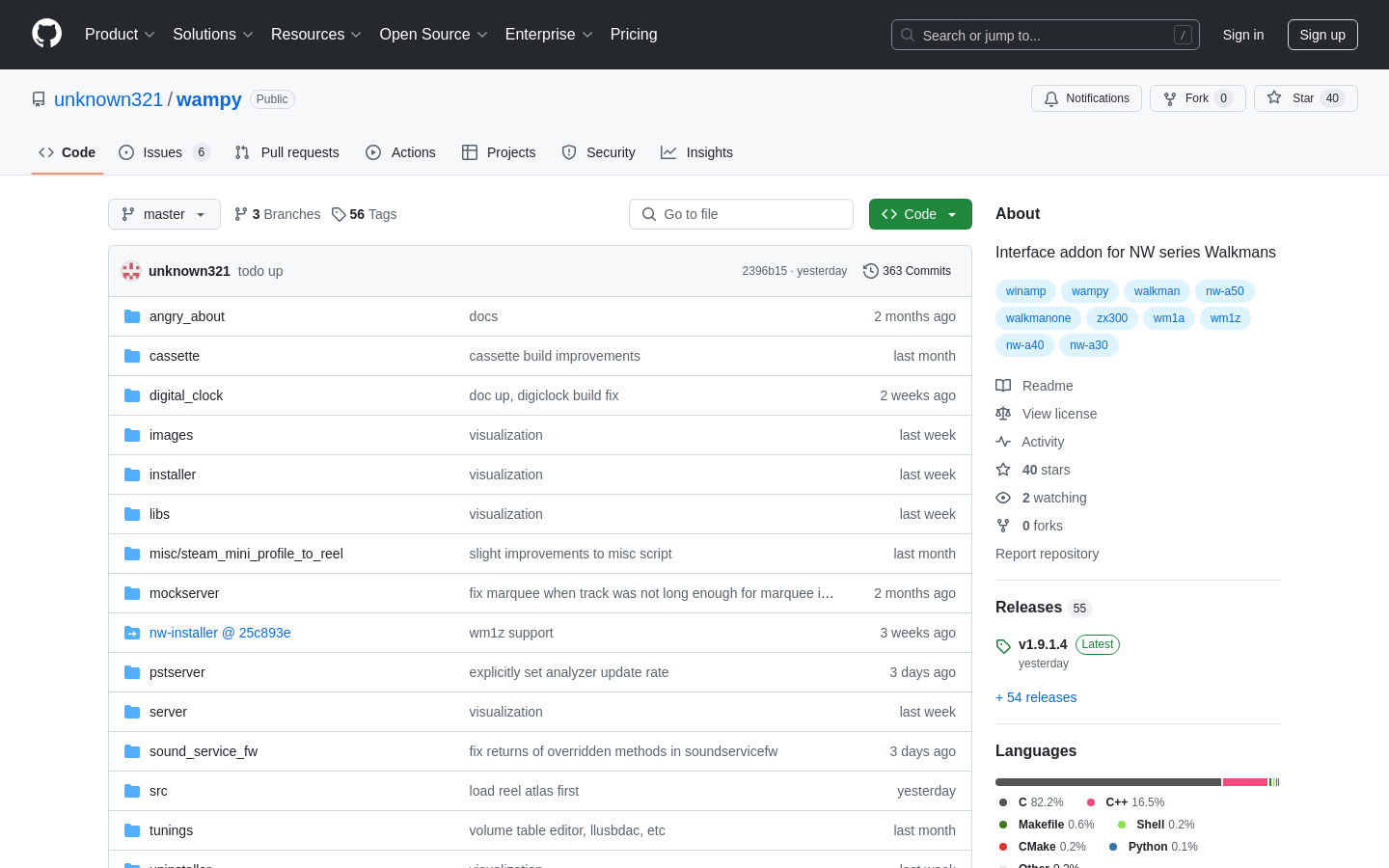 Show HN: Wampy, interface addon for Linux-based Walkmans - Project Screenshot