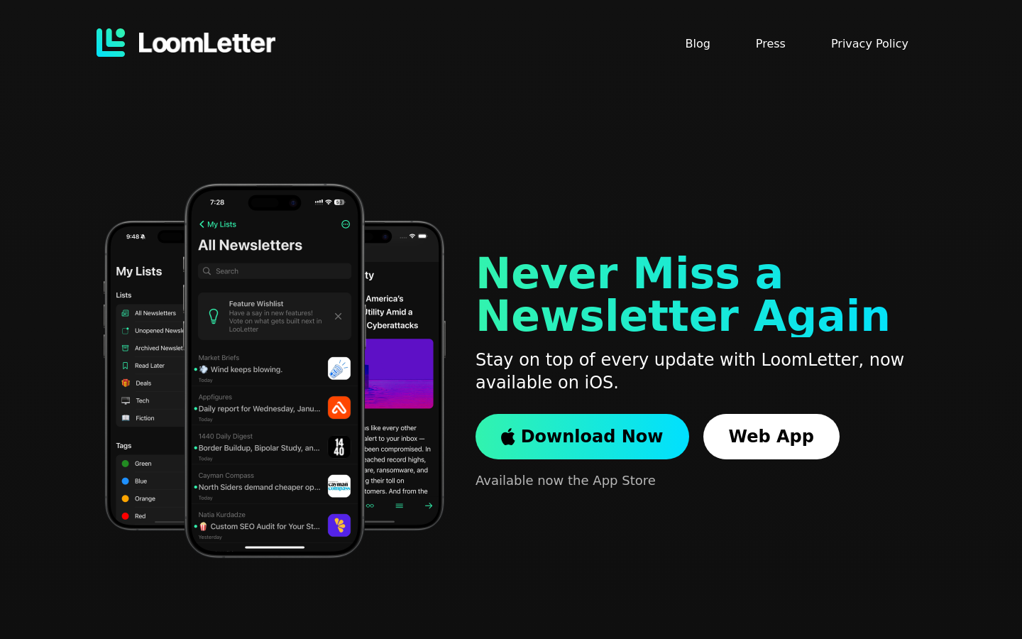 Show HN: LoomLetter – an app to organize newsletters and listen on the go - Project Screenshot