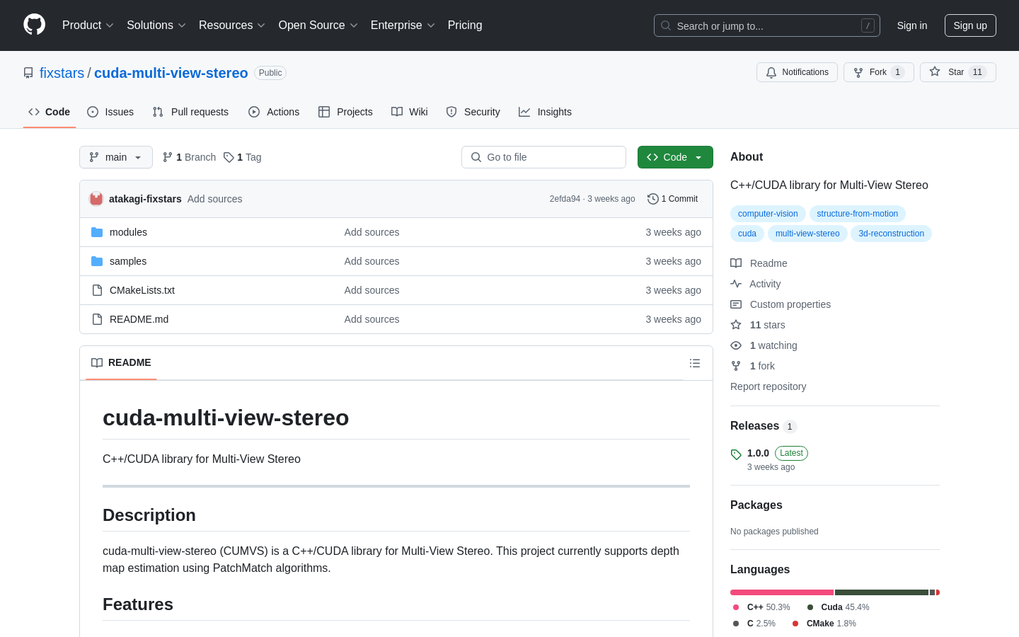 Show HN: Multi-View Stereo Software for Rapid 3D Model Generation from 2D Images - Project Screenshot