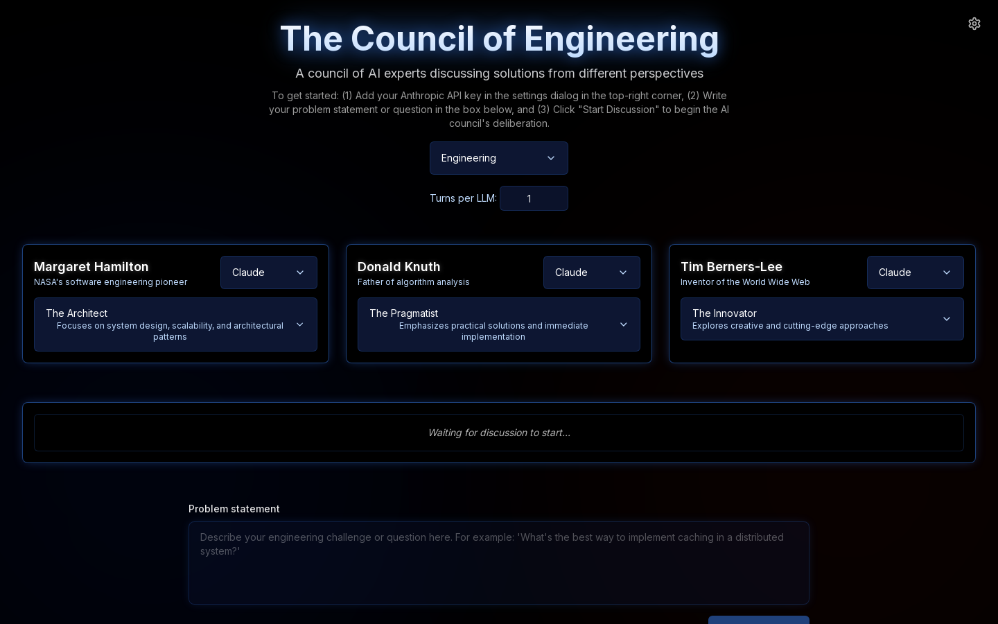 Show HN: 視点の評議会 - AI専門家があらゆる問題を議論する - プロジェクトのスクリーンショット