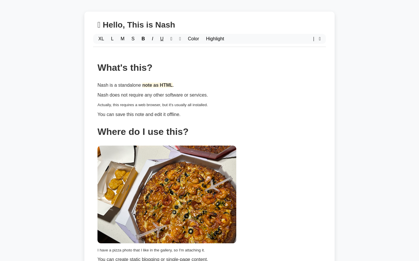 Nash ノート