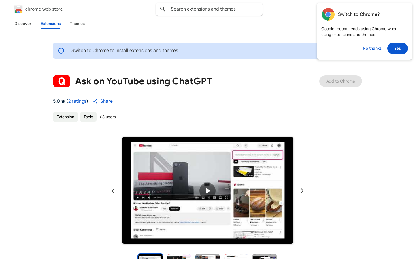 Ask on YouTube