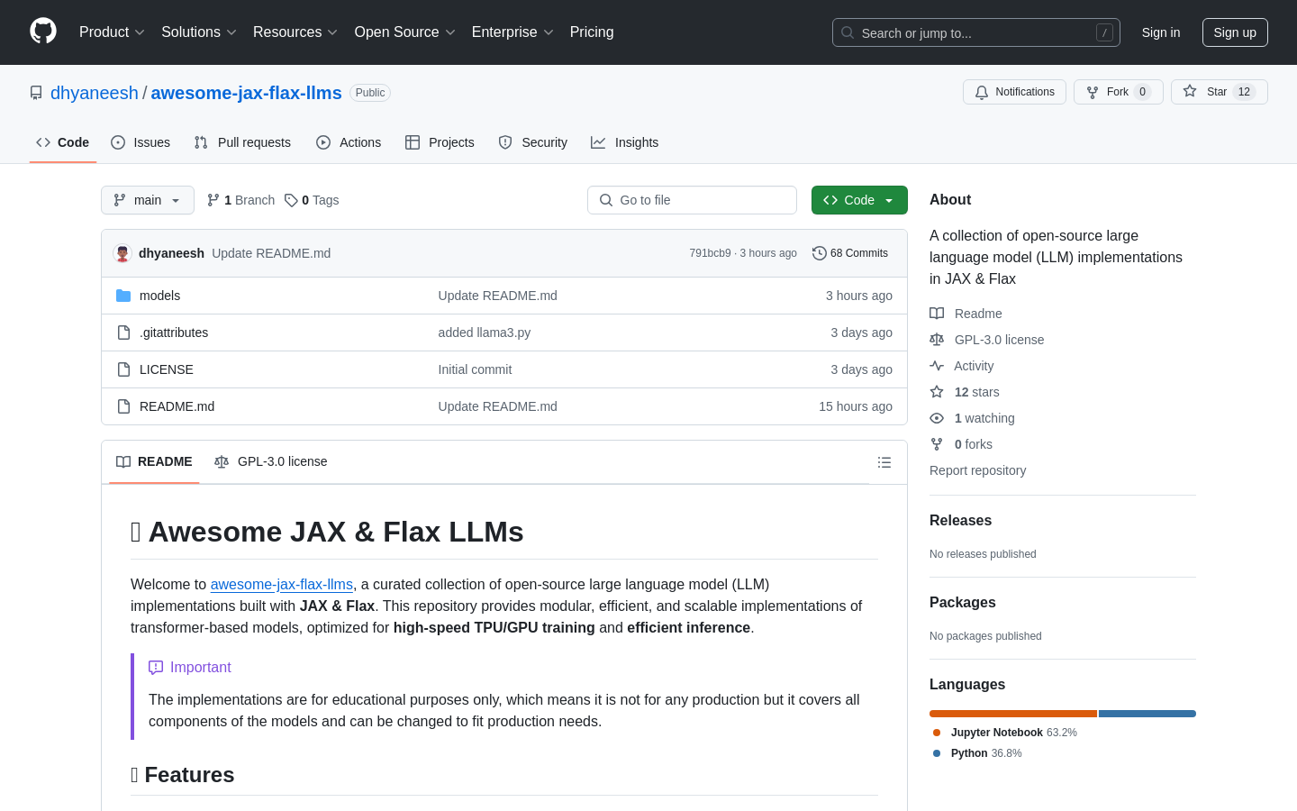 Jax and Flax LLMs