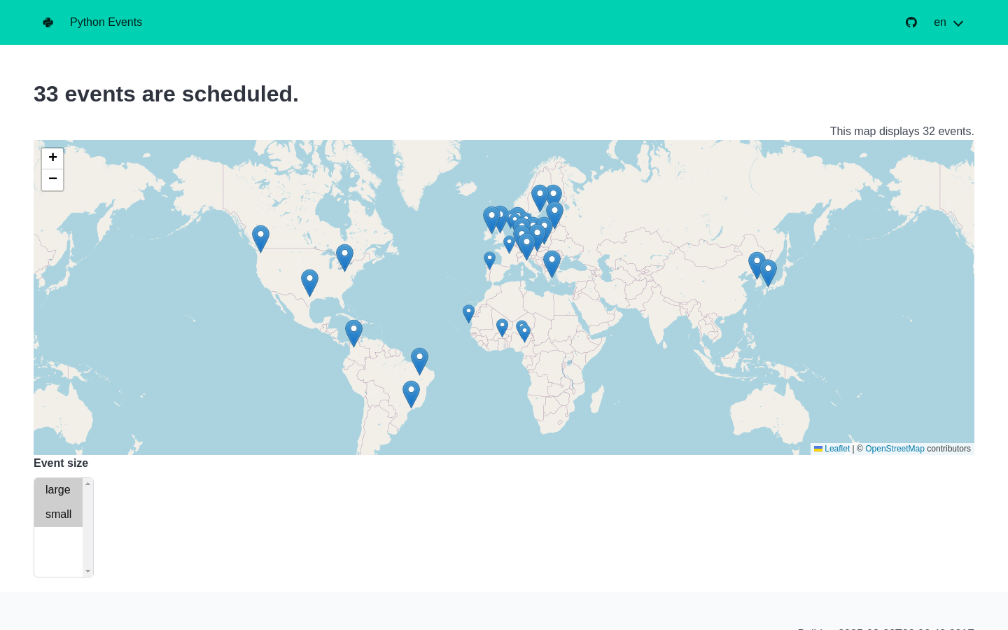Python Events Map Revival