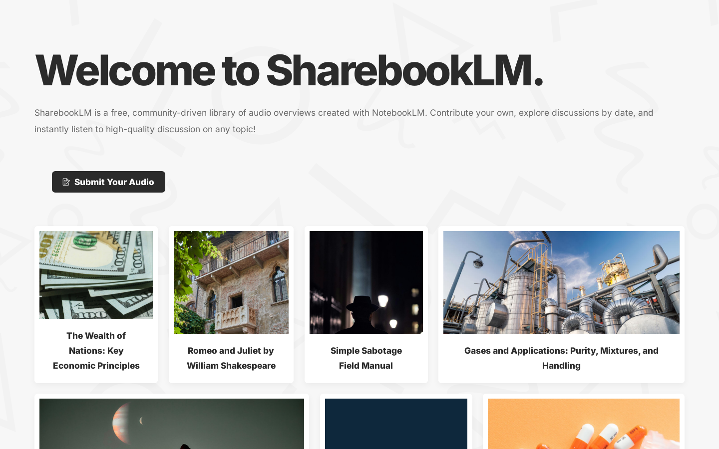 SharebookLM Audio Explorer