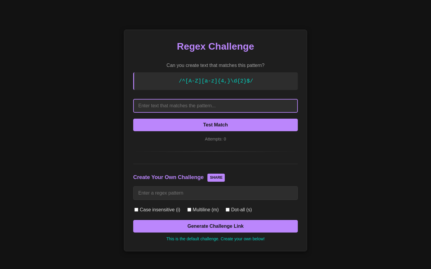 Regex挑战赛