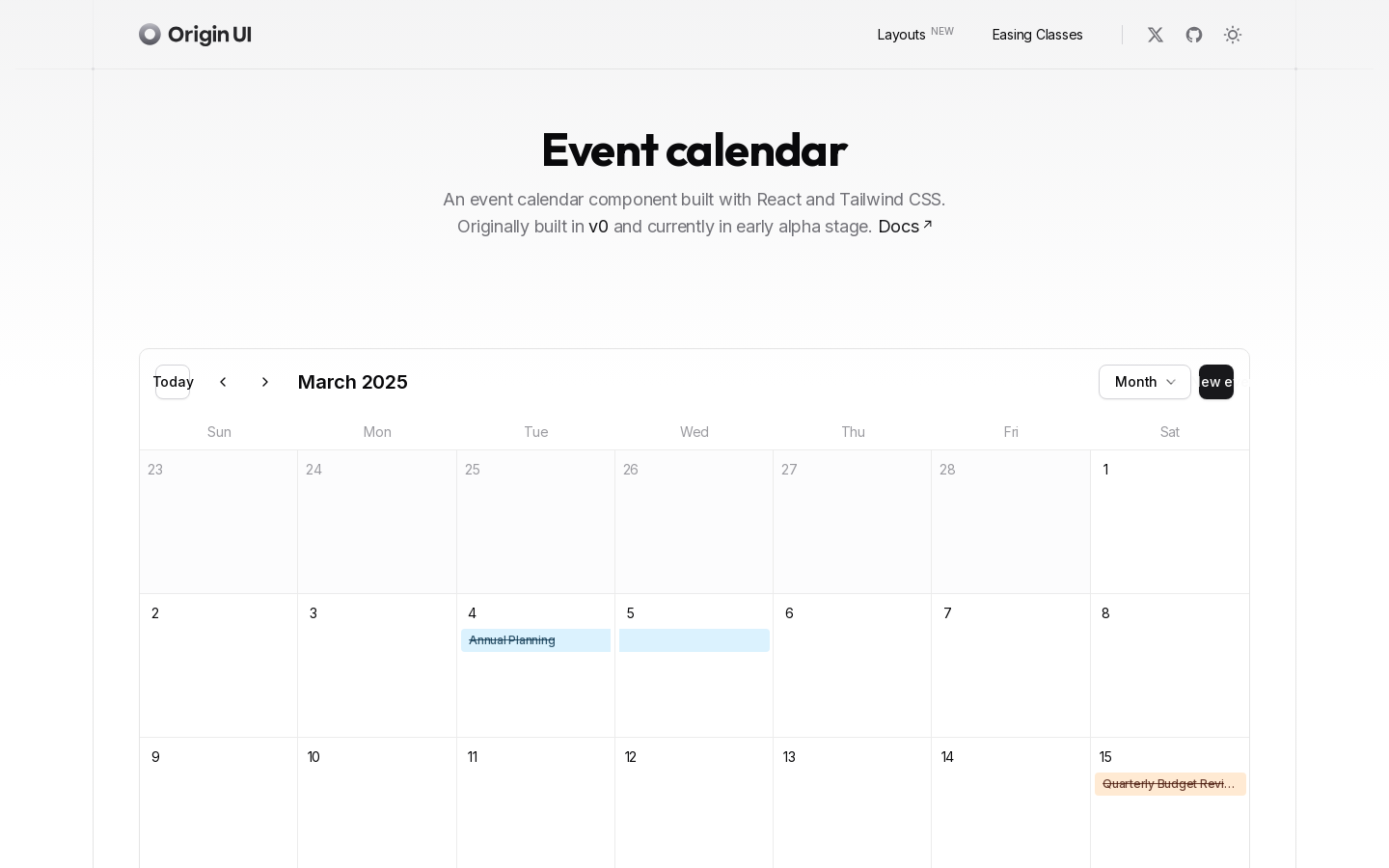 v0 Calendar 组件