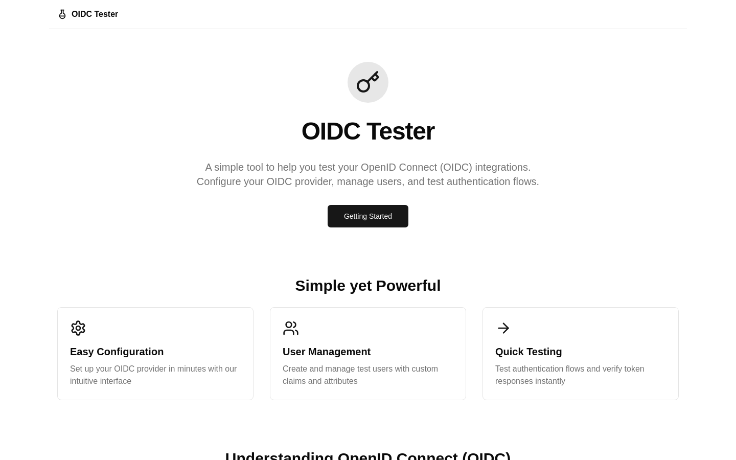 OIDC 测试工具