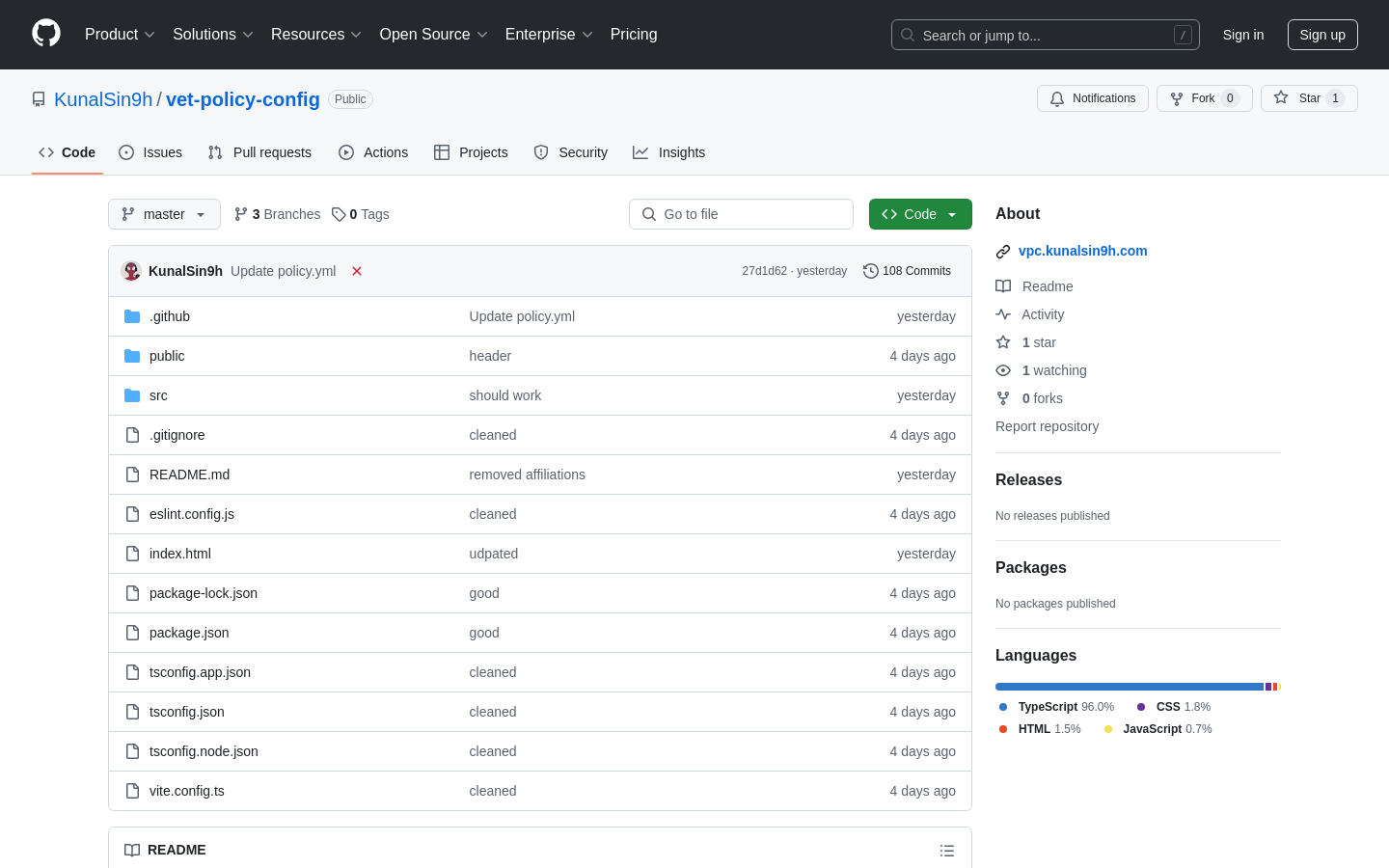 VetPolicyConfig