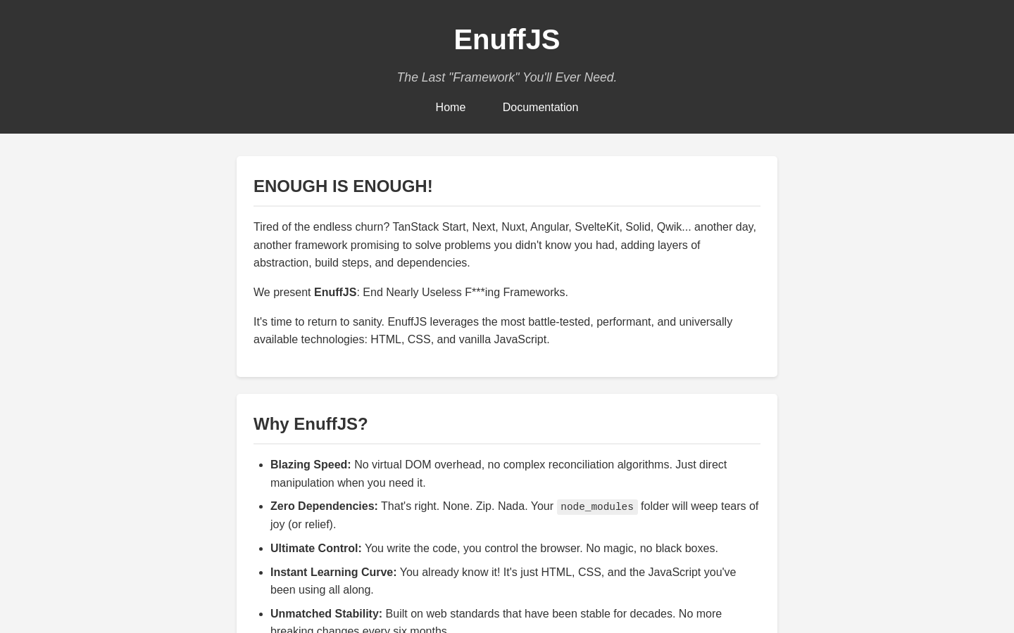 Enuffjs