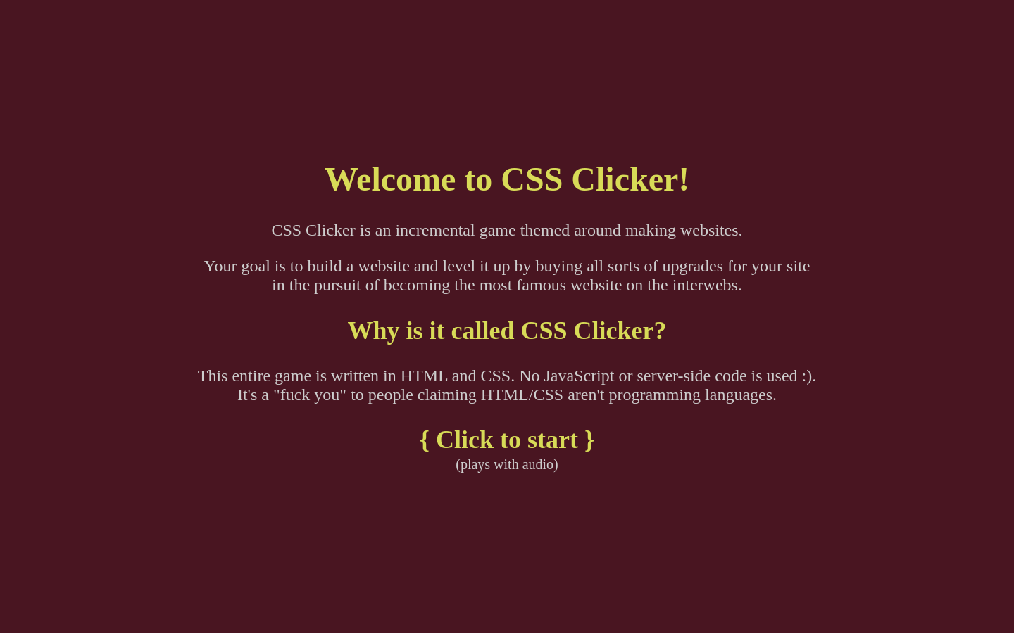 CSS Clicker