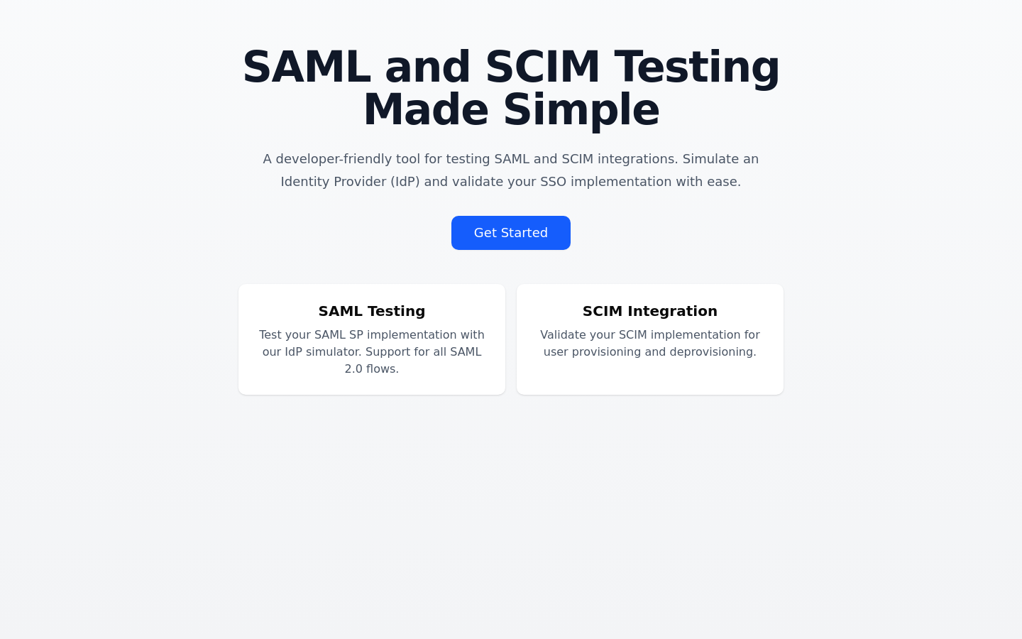 SAML & SCIM Tester
