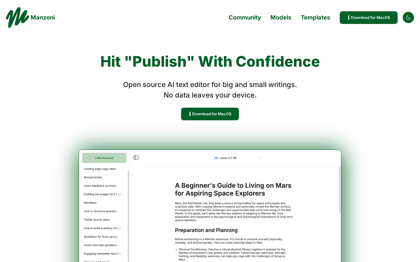 LocalAI Writer