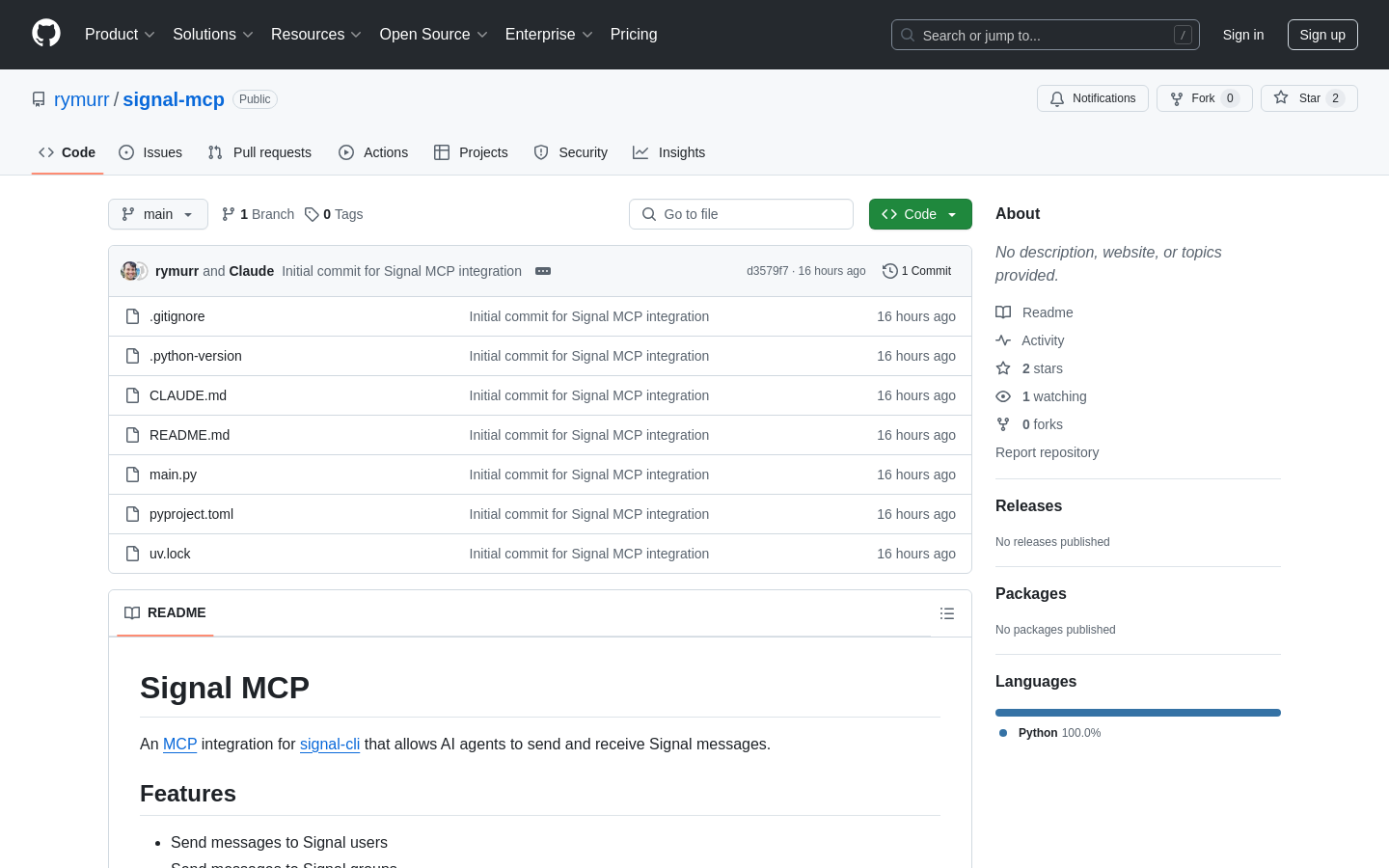 Signal MCP Server