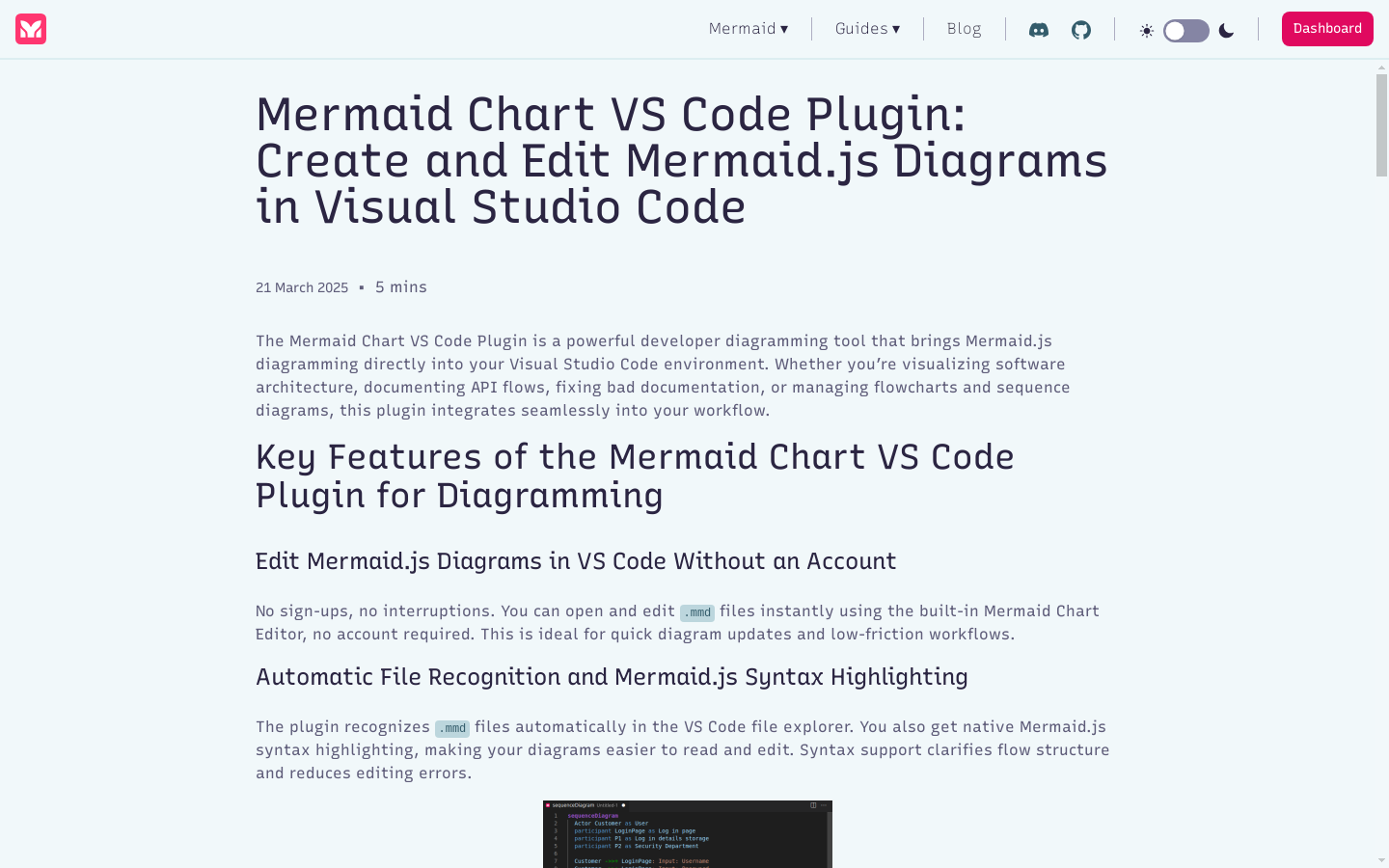 Mermaid Chart VS Code Plugin