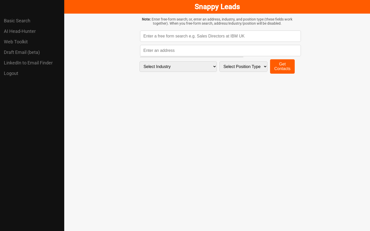 InfiniteBox Contact Finder