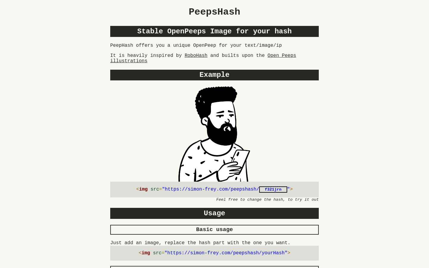 PeepsHash