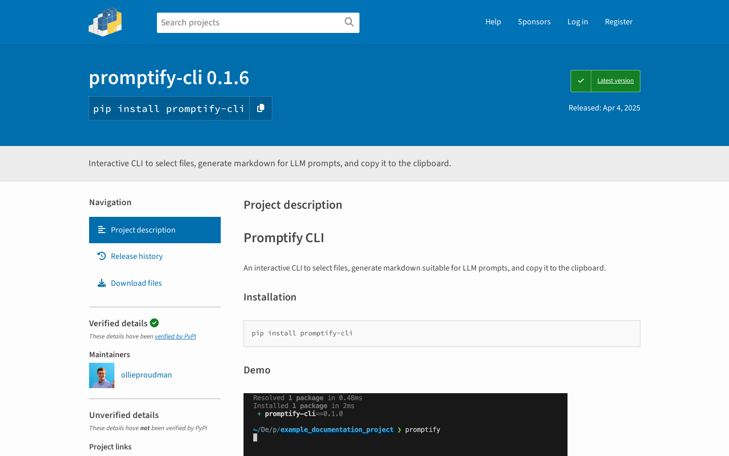 Promptify-CLI