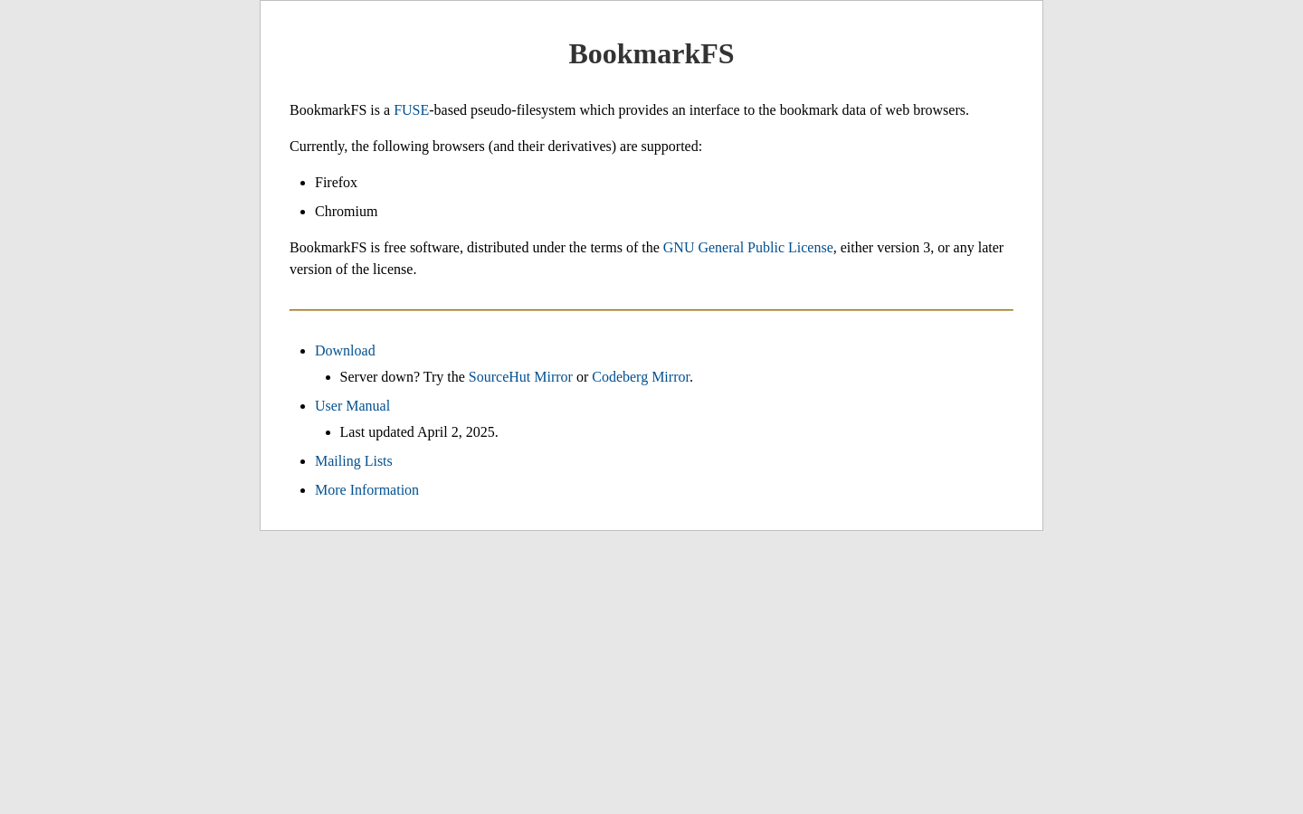 BookmarkFS