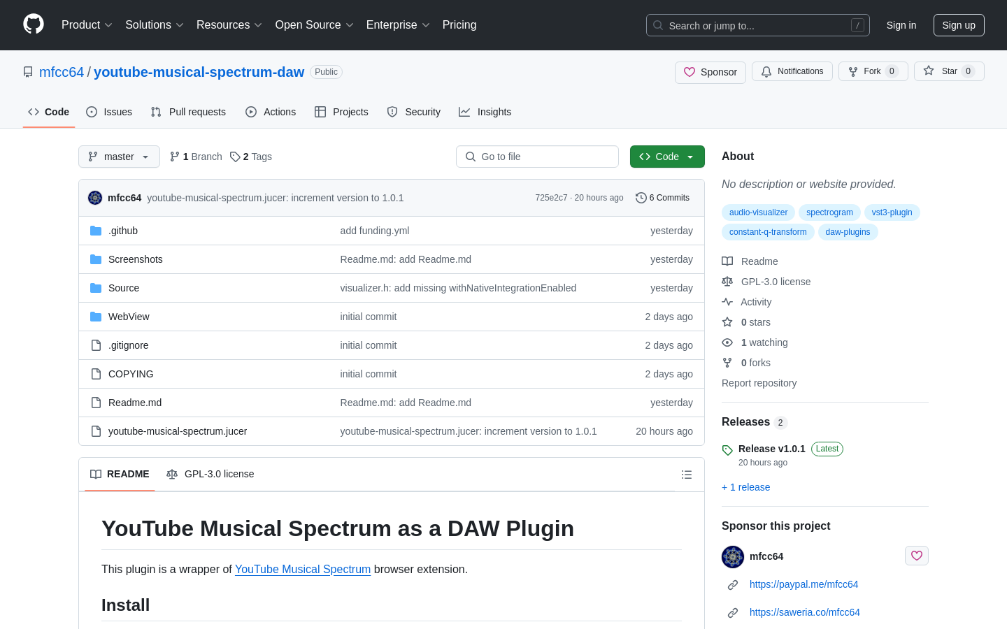 Musical Spectrum Plugin