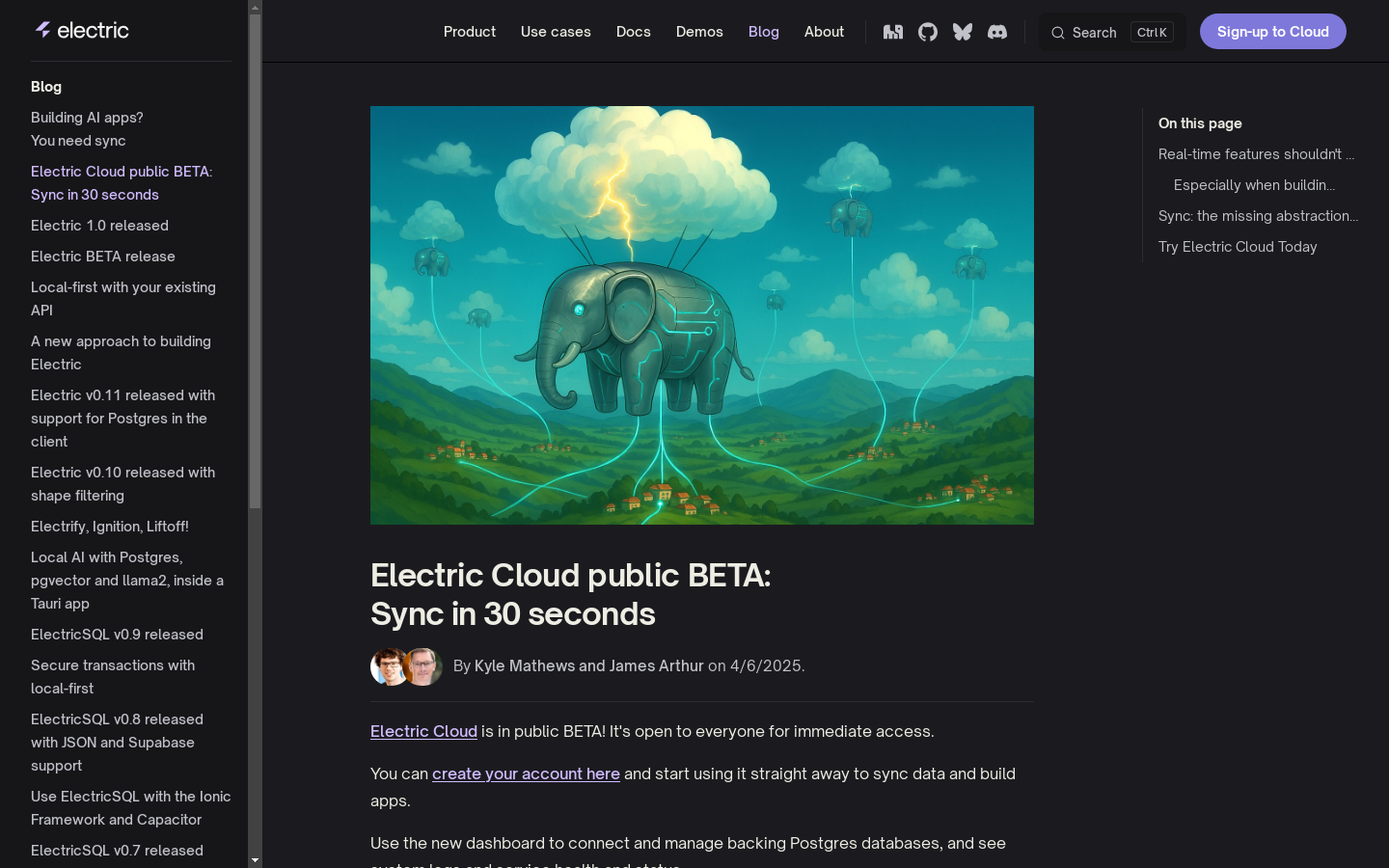 ElectricSQL Cloud