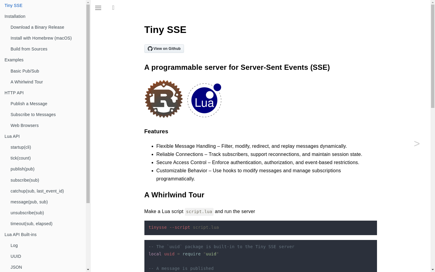 TinySSE Server