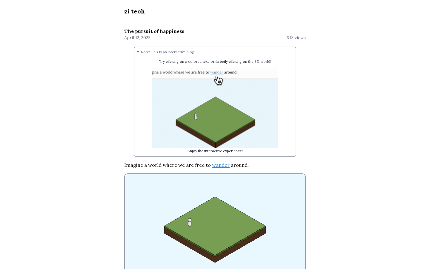 インタラクティブ3Dブログ