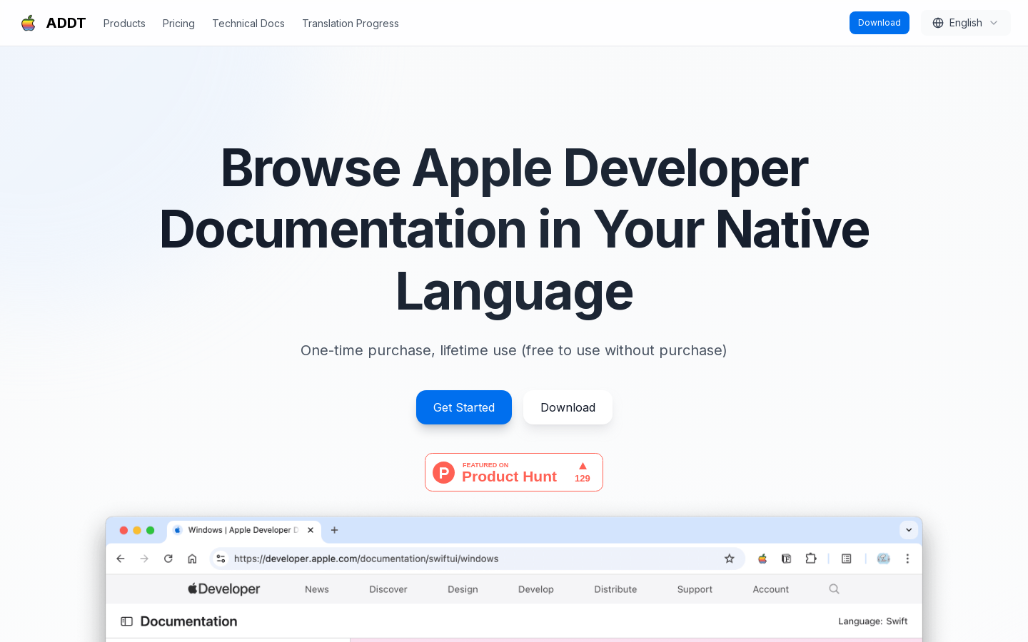 Apple Dev Docs翻訳拡張機能