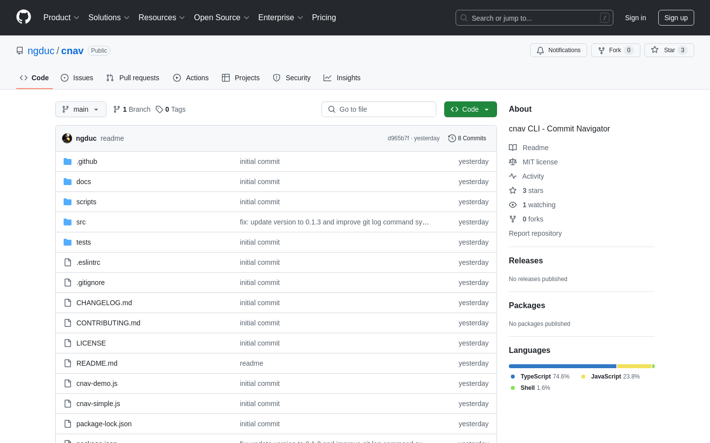 Commit Navigator cnav