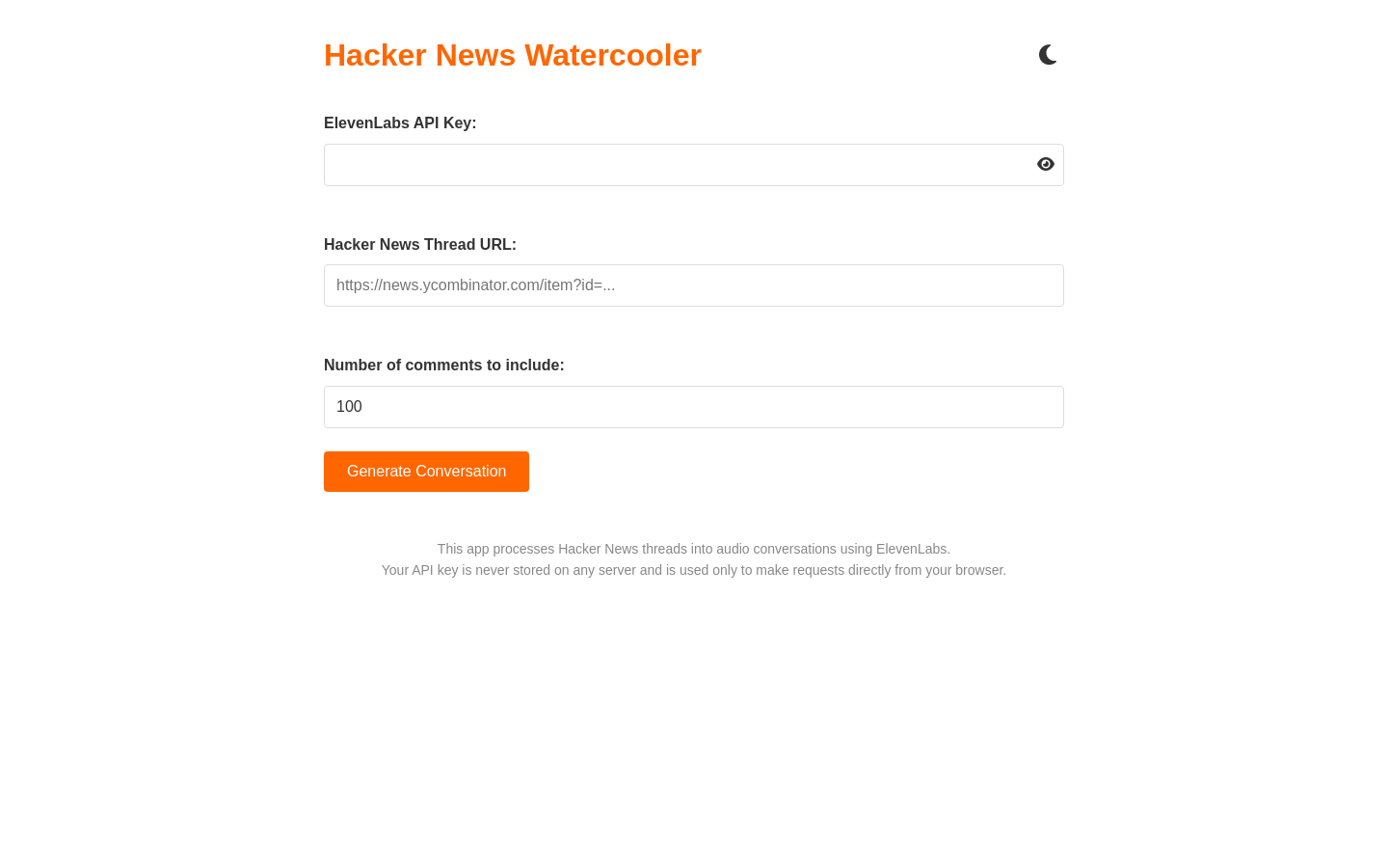 HN Watercooler