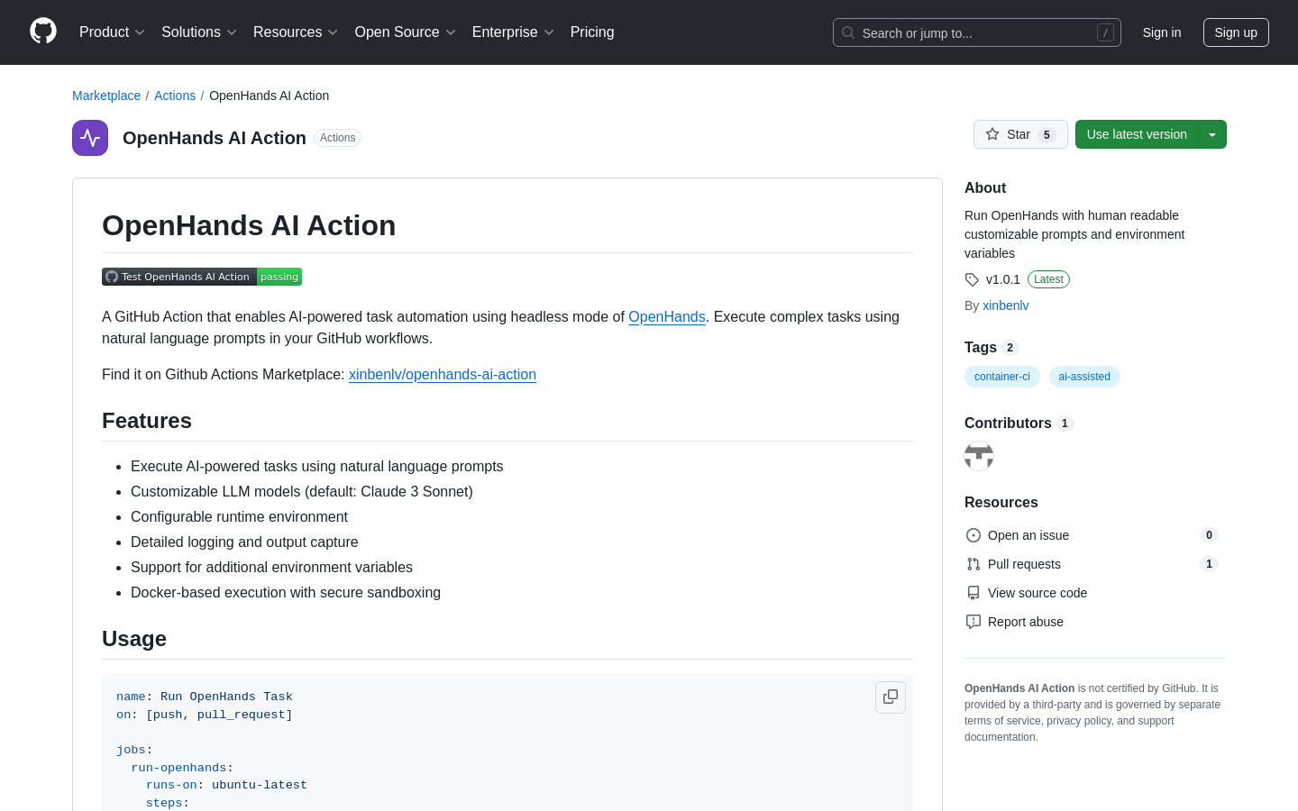 OpenHands Action