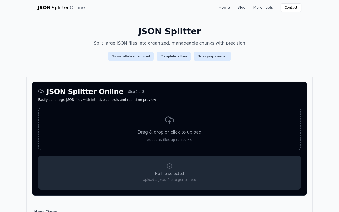 JSON文件分割器