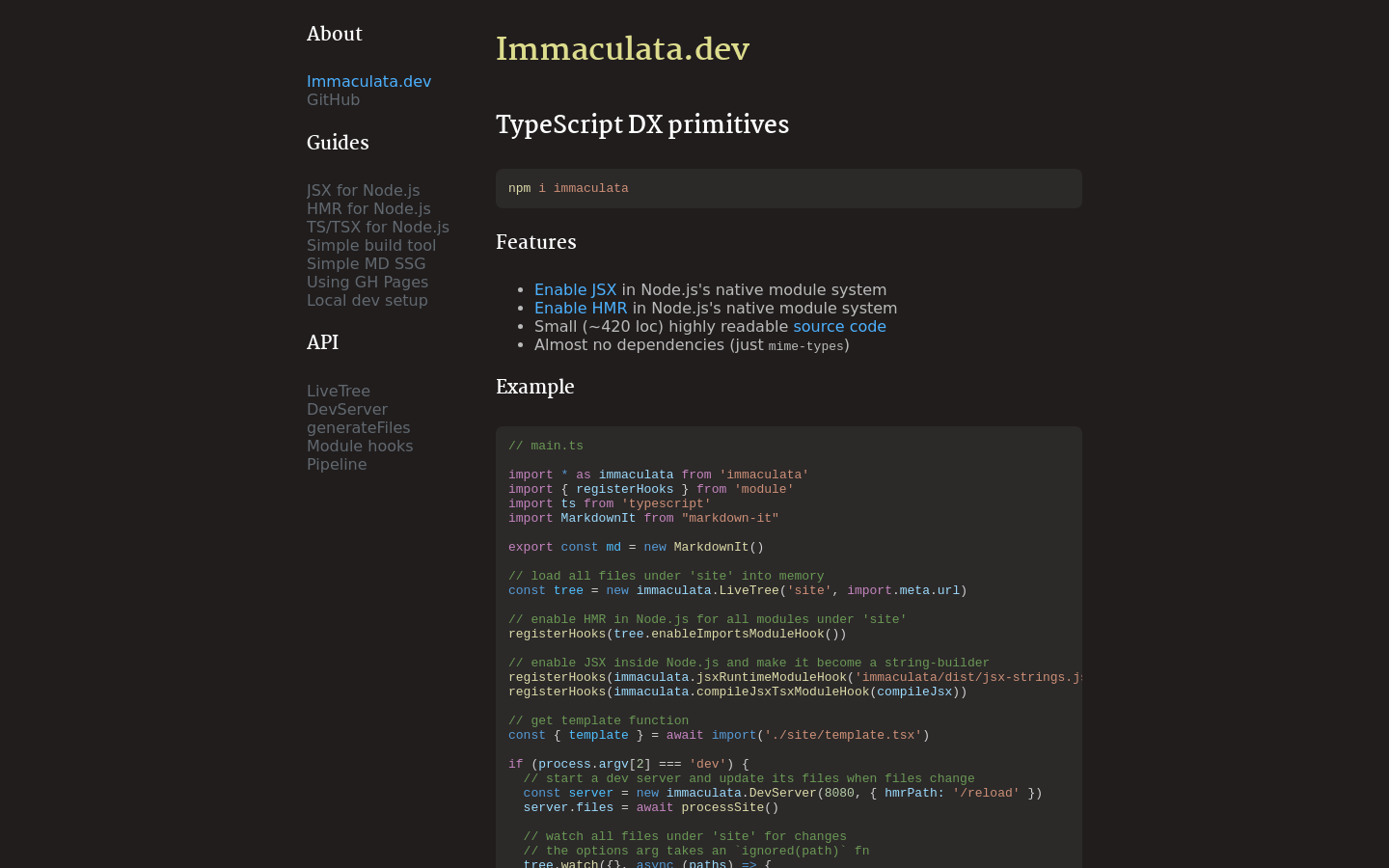 Immaculata.dev