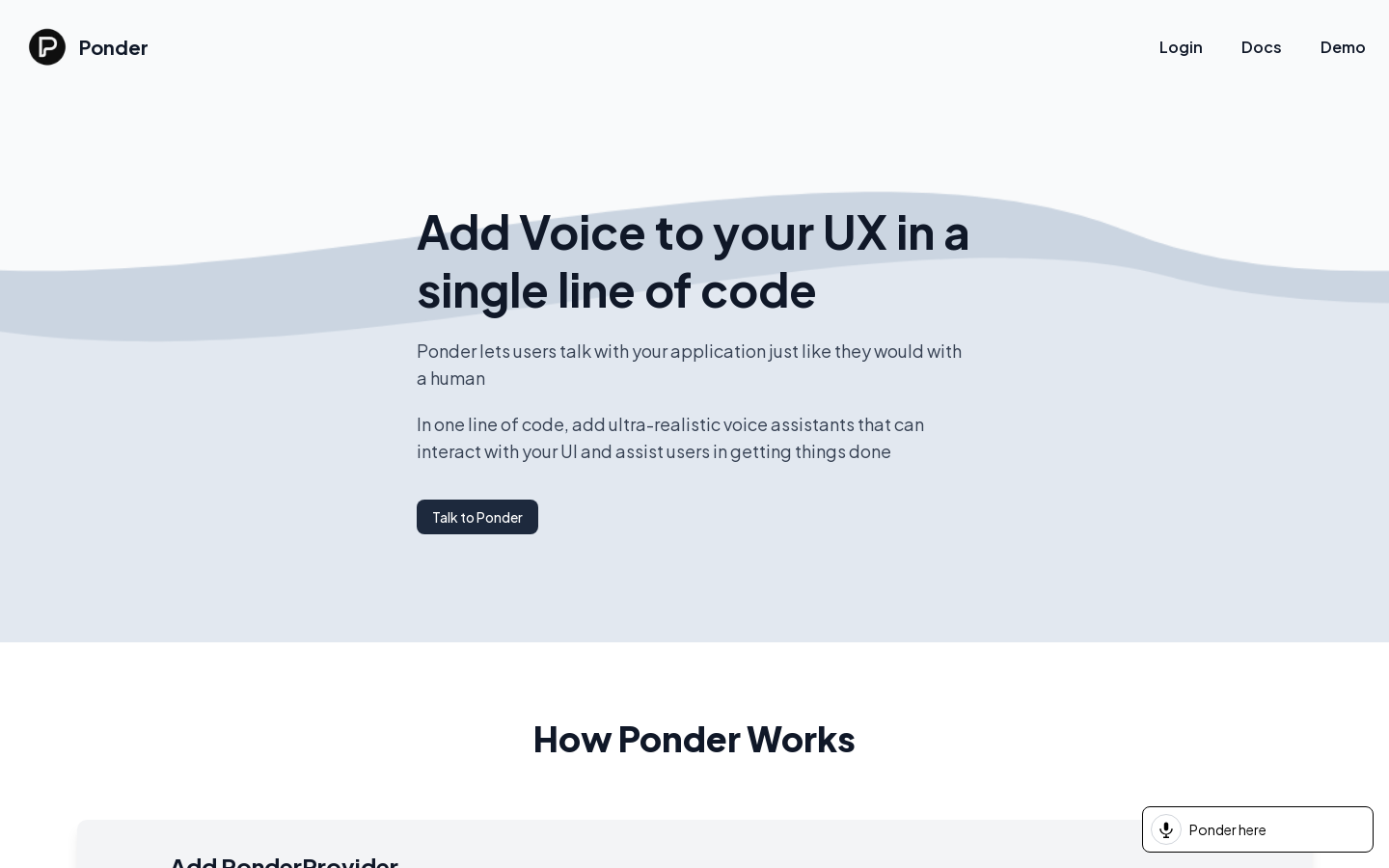 Ponder Voice Assistant