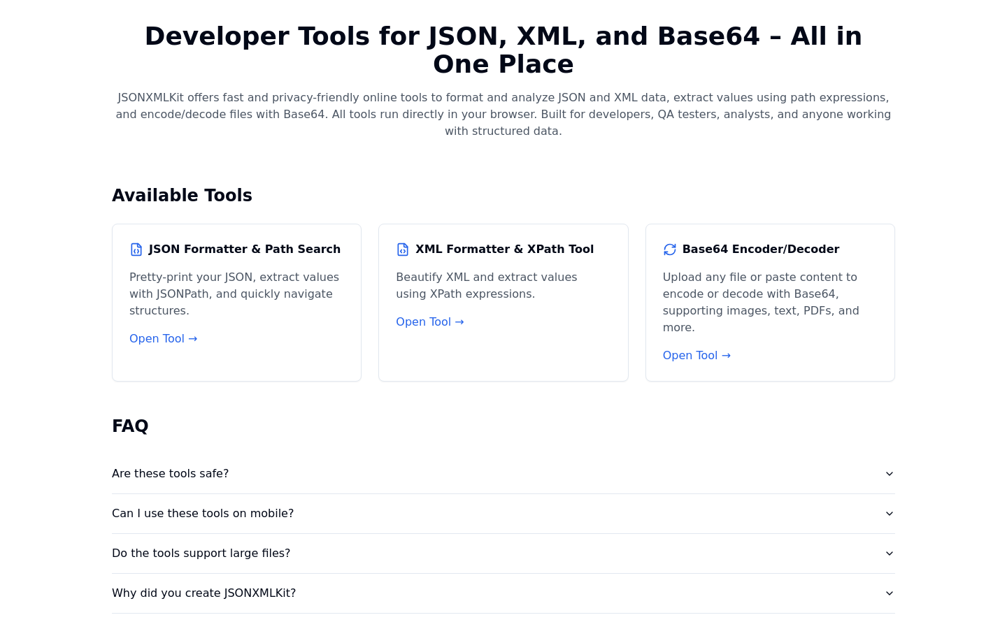 JSONXMLKit