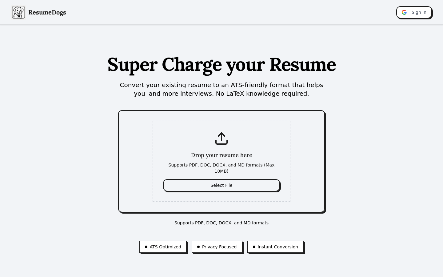 Resume Formatter