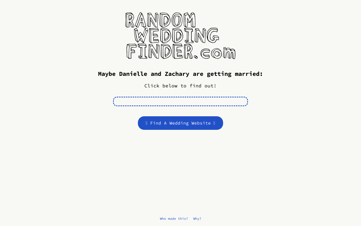 Wedding Website Wanderer