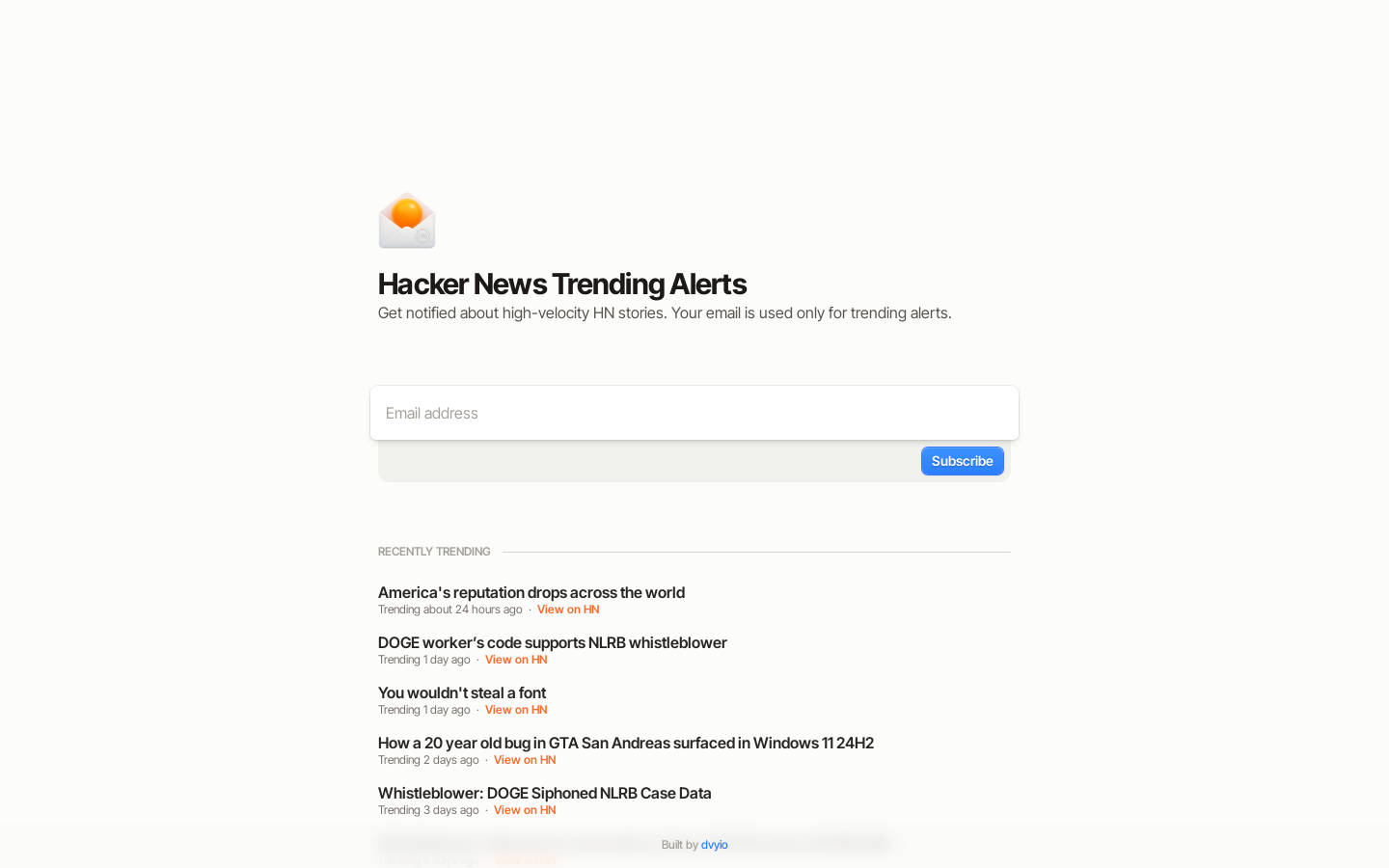 HN Alerts