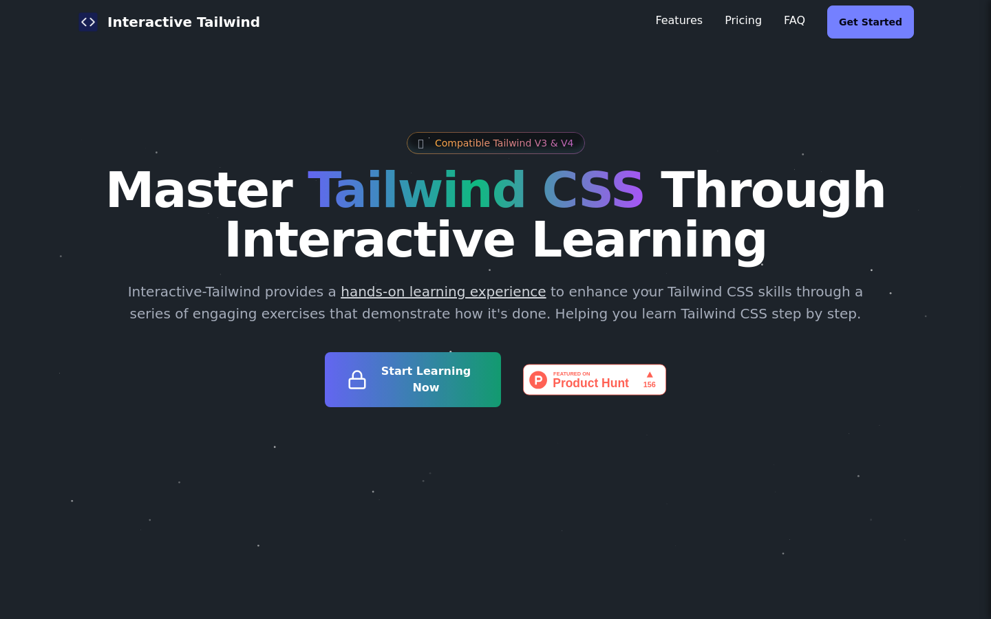 Interactive Tailwind CSS