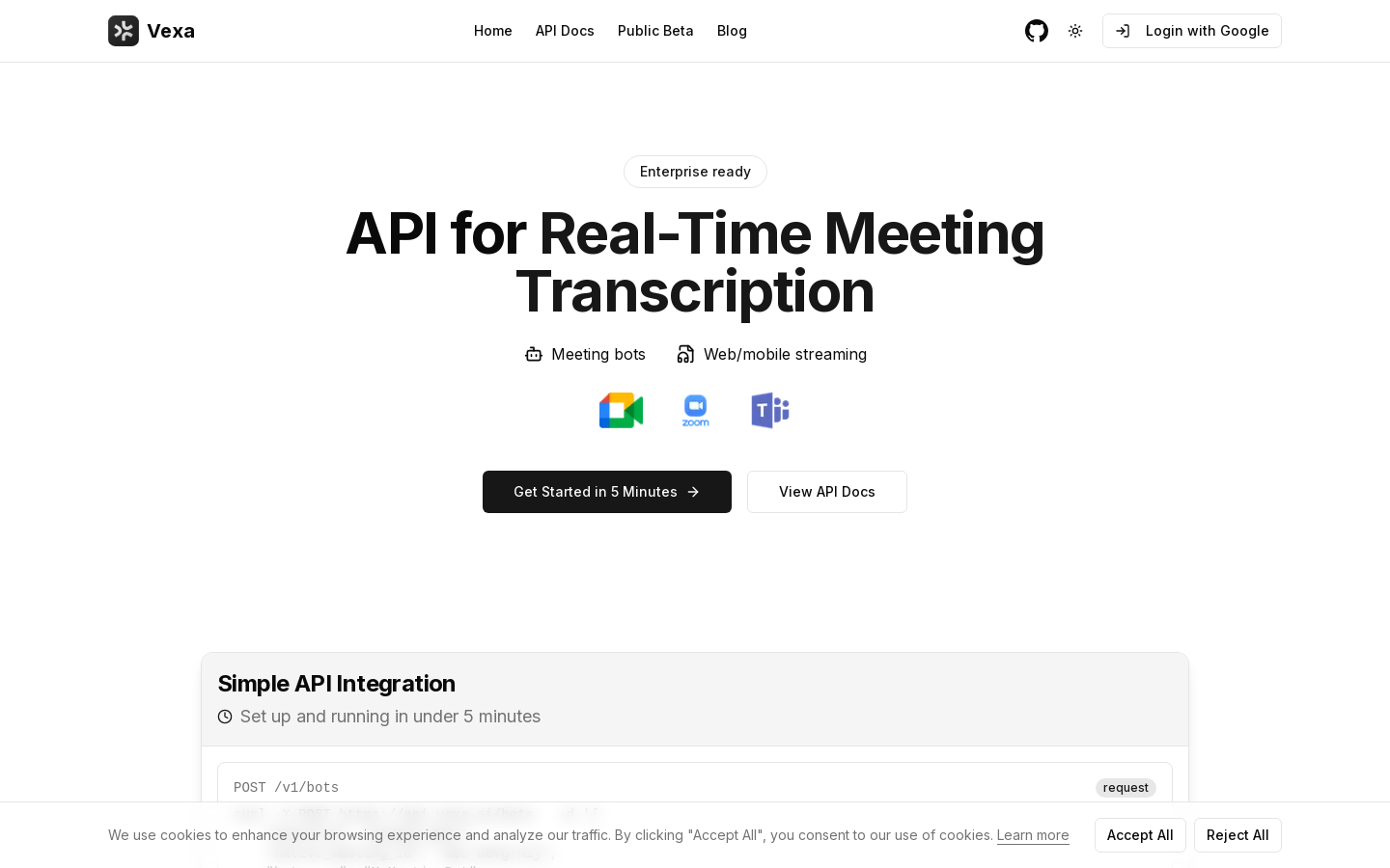 Real-time Meet Transcriber API
