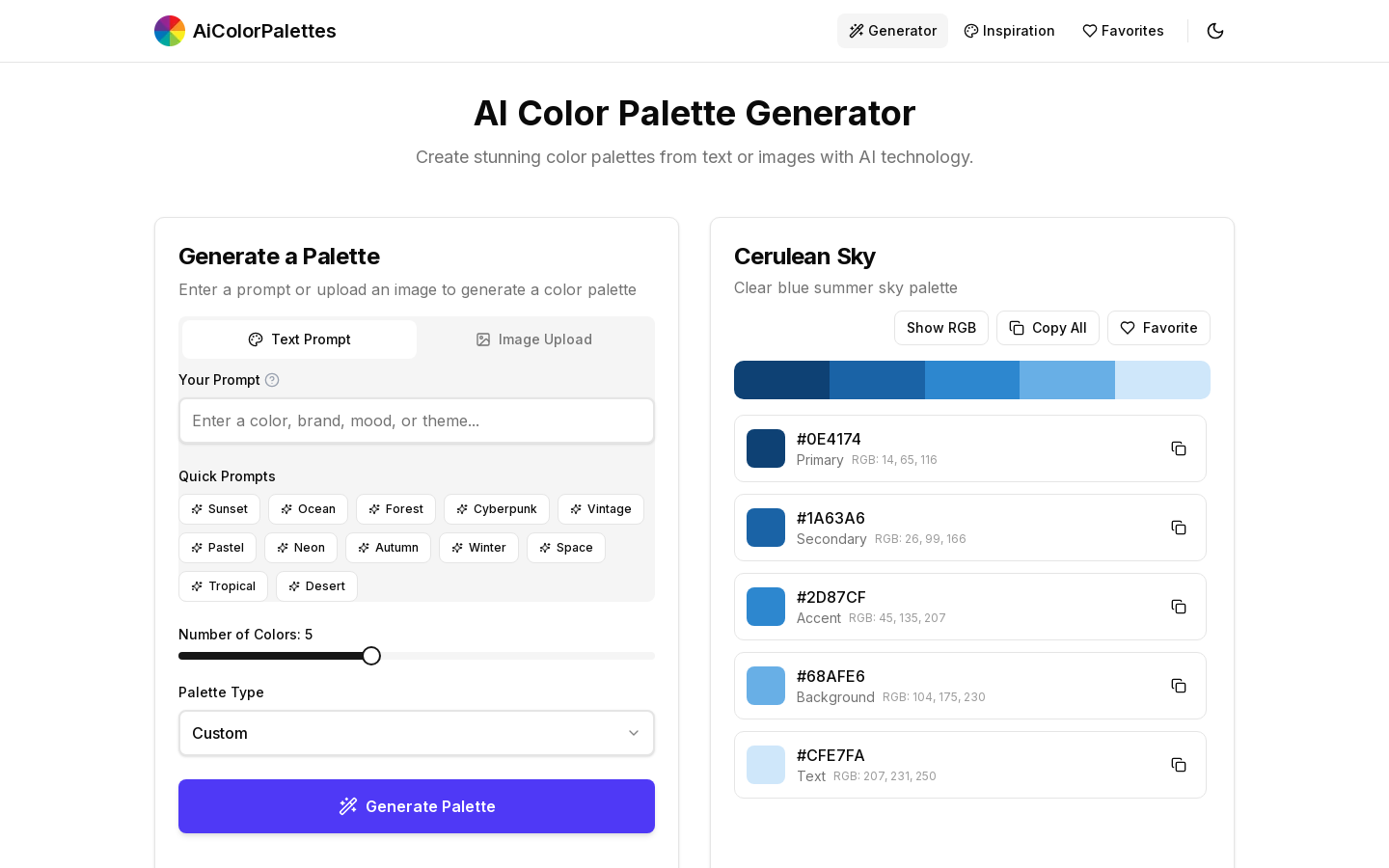 AIColorPalettes